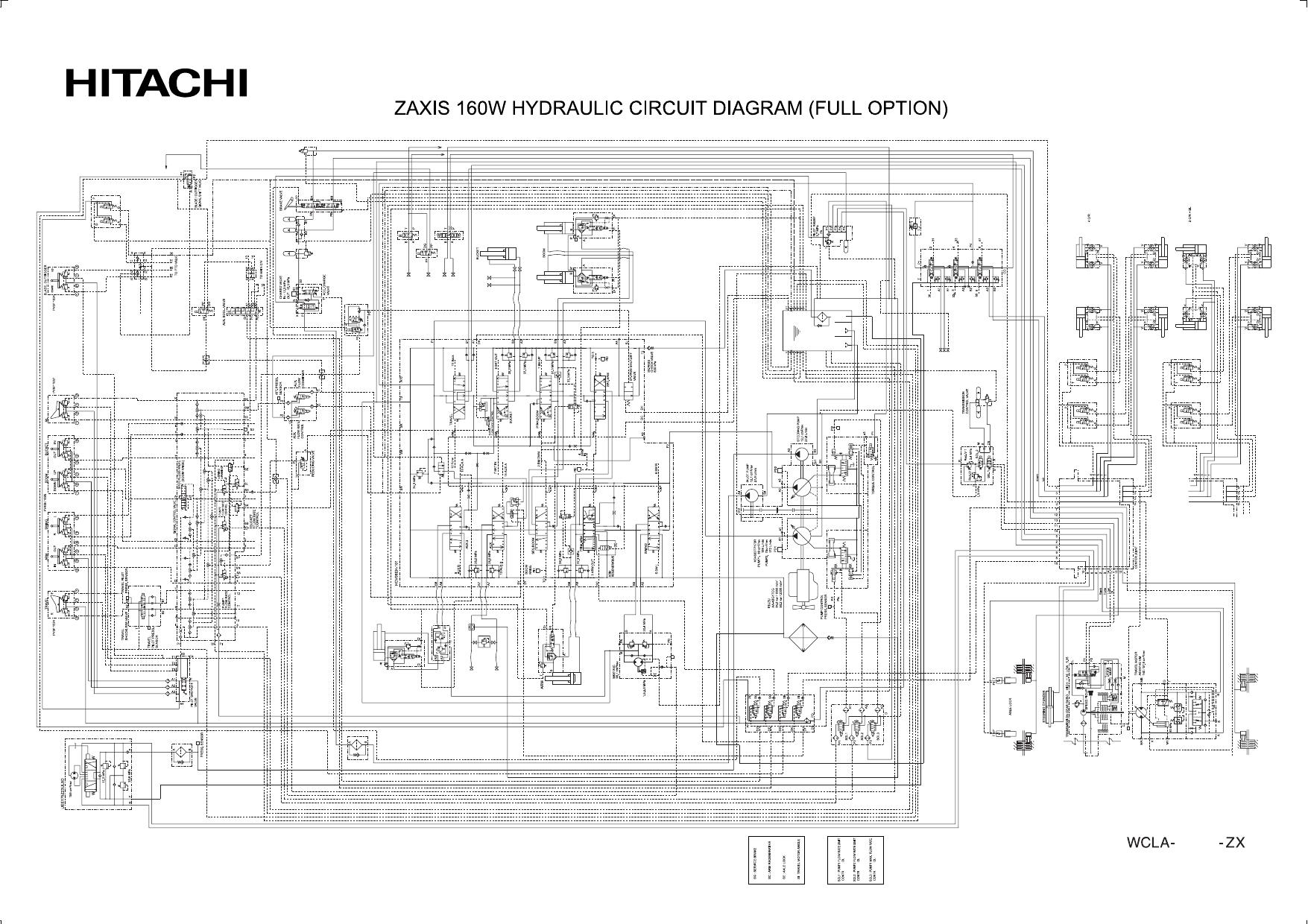 HITACHI HYDRAULIC CIRCUIT DIAGRAM ZX160W